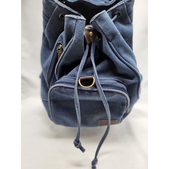 Denim/canvas Backpack - Picture 4 of 9
